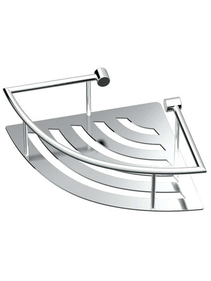11 inch Exton Shower Corner Shelf in Polished Chrome.
